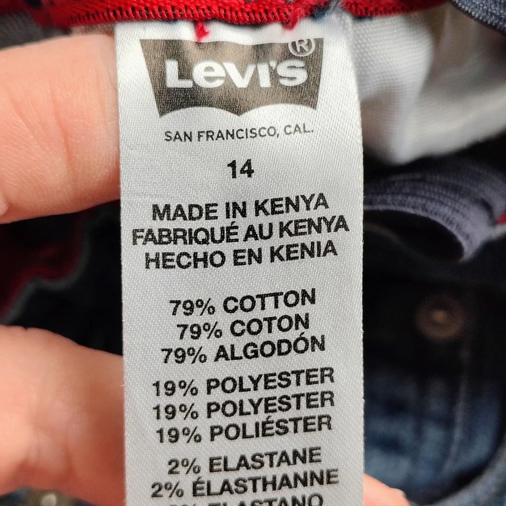Levis 511 Slim Fit Boys Jeans Med Wash Blue Adjustable Waist Size‎ 14 Reg 27x29